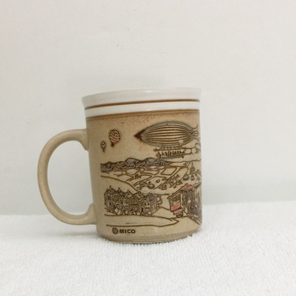 Mico Monterey Tan Stoneware Mug SAN FRANCISCO Cup